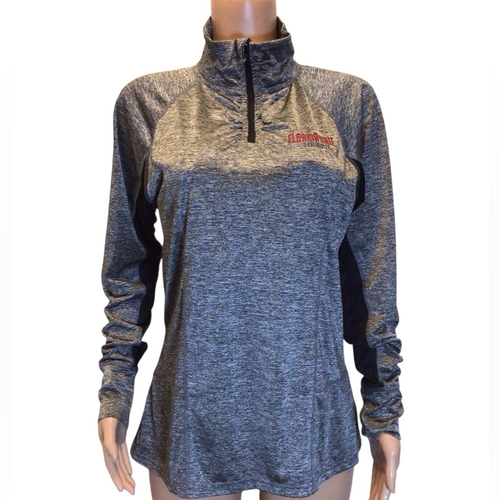 J America Womens Size L Florida State Seminoles 1/4 Zip Pullover Gray Black